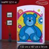 Skříň Happy SZ11 - veselý medvídek (Barva bílá)