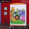 Skříň Happy SZ11 - veselý zvěřinec (Barva bílá)