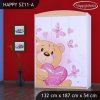 Skříň Happy SZ11 - zamilovaný medvídek (Barva bílá)
