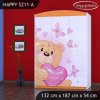 Skříň Happy SZ11 - zamilovaný medvídek (Barva bílá)