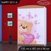 Skříň Happy SZ11 - zamilovaný medvídek (Barva bílá)