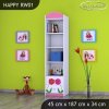 Regál Happy RW01 - dva květy (Barva bílá)