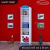 Regál Happy RW01 - auto s vlajkou (Barva bílá)