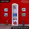 Regál Happy RW01 - auto s vlajkou (Barva bílá)