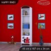 Regál Happy RW01 - auto s vlajkou (Barva bílá)