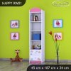 Regál Happy RW01 - kočička s květinou (Barva bílá)