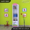 Regál Happy RW01 - motýl s květinou (Barva bílá)