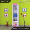 Regál Happy RW01 - medvídek s mašlí (Barva bílá)