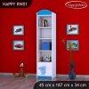 Regál Happy RW01 - modrý slon (Barva bílá)