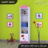 Regál Happy RW01 - včelka se srdcem (Barva bílá)