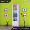 Regál Happy RW01 - růžový slon se srdcem (Barva bílá)