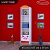 Regál Happy RW01 - srdíčka (Barva bílá)
