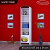 Regál Happy RW01 - žluté auto (Barva bílá)