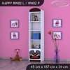 Regál Happy RW02 - ferrari (Barva bílá, Otevírání dvířek pravé)