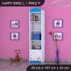 Regál Happy RW02 - hrající lokomotiva (Barva bílá, Otevírání dvířek pravé)