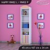 Regál Happy RW02 - barevné pásky (Barva bílá, Otevírání dvířek pravé)