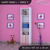 Regál Happy RW02 - barevné pásky (Barva bílá, Otevírání dvířek pravé)