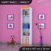 Regál Happy RW02 - barevné pásky (Barva bílá, Otevírání dvířek pravé)