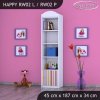 Regál Happy RW02 - barevné pásky (Barva bílá, Otevírání dvířek pravé)