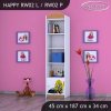 Regál Happy RW02 - bagr (Barva bílá, Otevírání dvířek pravé)