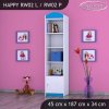 Regál Happy RW02 - princ na bílém koni (Barva bílá, Otevírání dvířek pravé)
