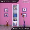 Regál Happy RW02 - princ a princezna (Barva bílá, Otevírání dvířek pravé)
