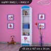 Regál Happy RW02 - pejsek a srdce (Barva bílá, Otevírání dvířek pravé)