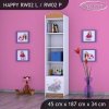 Regál Happy RW02 - medvídek v autě (Barva bílá, Otevírání dvířek pravé)