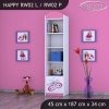 Regál Happy RW02 - motýlek (Barva bílá, Otevírání dvířek pravé)