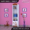 Regál Happy RW02 - pejsek a kočička (Barva bílá, Otevírání dvířek pravé)