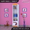 Regál Happy RW02 - vláček (Barva bílá, Otevírání dvířek pravé)