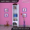 Regál Happy RW02 - policie (Barva bílá, Otevírání dvířek pravé)