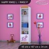 Regál Happy RW02 - růžový pony (Barva bílá, Otevírání dvířek pravé)