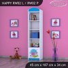 Regál Happy RW02 - slimák (Barva bílá, Otevírání dvířek pravé)