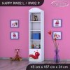 Regál Happy RW02 - veselá housenka (Barva bílá, Otevírání dvířek pravé)