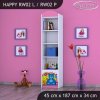 Regál Happy RW02 - veselý medvídek (Barva bílá, Otevírání dvířek pravé)