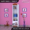 Regál Happy RW02 - formule (Barva bílá, Otevírání dvířek pravé)