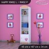 Regál Happy RW02 - zamilovaný skřítek (Barva bílá, Otevírání dvířek pravé)