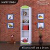 Regál Happy RW04 - auto s vlajkou (Barva bílá)