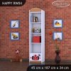 Regál Happy RW04 - auto s vlajkou (Barva bílá)