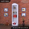 Regál Happy RW04 - auto s vlajkou (Barva bílá)