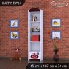 Regál Happy RW04 - auto s vlajkou (Barva bílá)