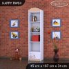 Regál Happy RW04 - medvídek v autě (Barva bílá)