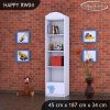Regál Happy RW04 - modrý slon (Barva bílá)