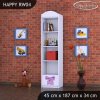 Regál Happy RW04 - pejsek s mašlí (Barva bílá)