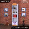 Regál Happy RW04 - pejsek s mašlí (Barva bílá)