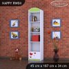 Regál Happy RW04 - včelka se srdcem (Barva bílá)