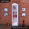 Regál Happy RW04 - včelka se srdcem (Barva bílá)