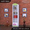 Regál Happy RW04 - růžové auto s balónky (Barva bílá)