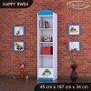 Regál Happy RW04 - růžový hříbeček (Barva bílá)
